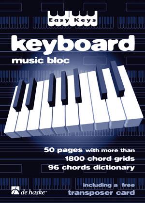 Easy Keys Keyboard Music Bloc - 50 pages with more than 1800 chord grids 96 chords - pro keyboard